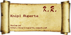 Knipl Ruperta névjegykártya